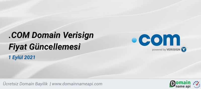 .COM Domain Verisign Fiyat Güncellemesi