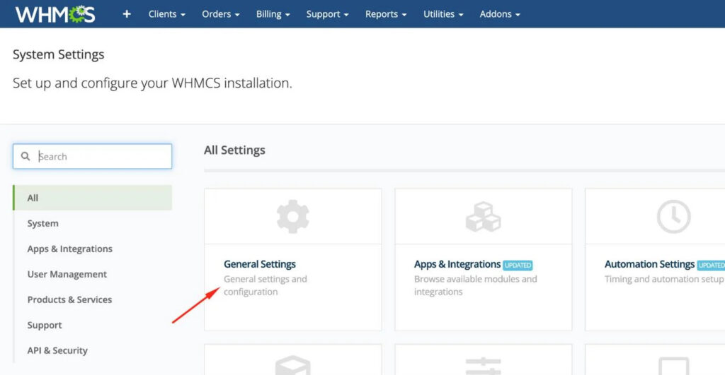 Domain Name API WHMCS Admin Panel View 2