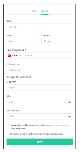 Bayilik Başvurusu ve Panel Ayarları Rehberi