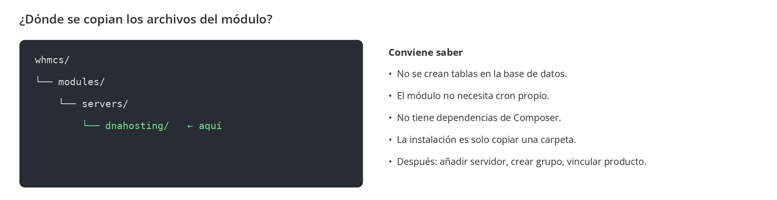 Figura 4 – Dónde va la carpeta dnahosting dentro de WHMCS.